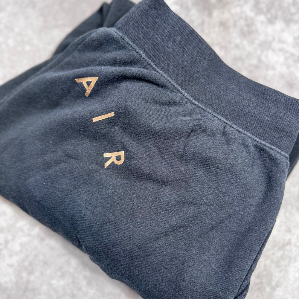 Nike Air Joggers Womens Large Black Gold Metallic Logo Fleece Sweatpants Pants